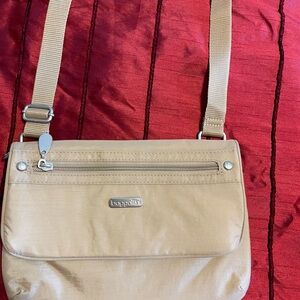Baggallini Beige Crossbody Bag - Lightweight Travel Shoulder Bag